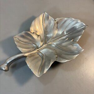 Royal Hickman RH-1 Bruce Fox Signed Aluminum Leaf Dish MCM Mid-Century Modern